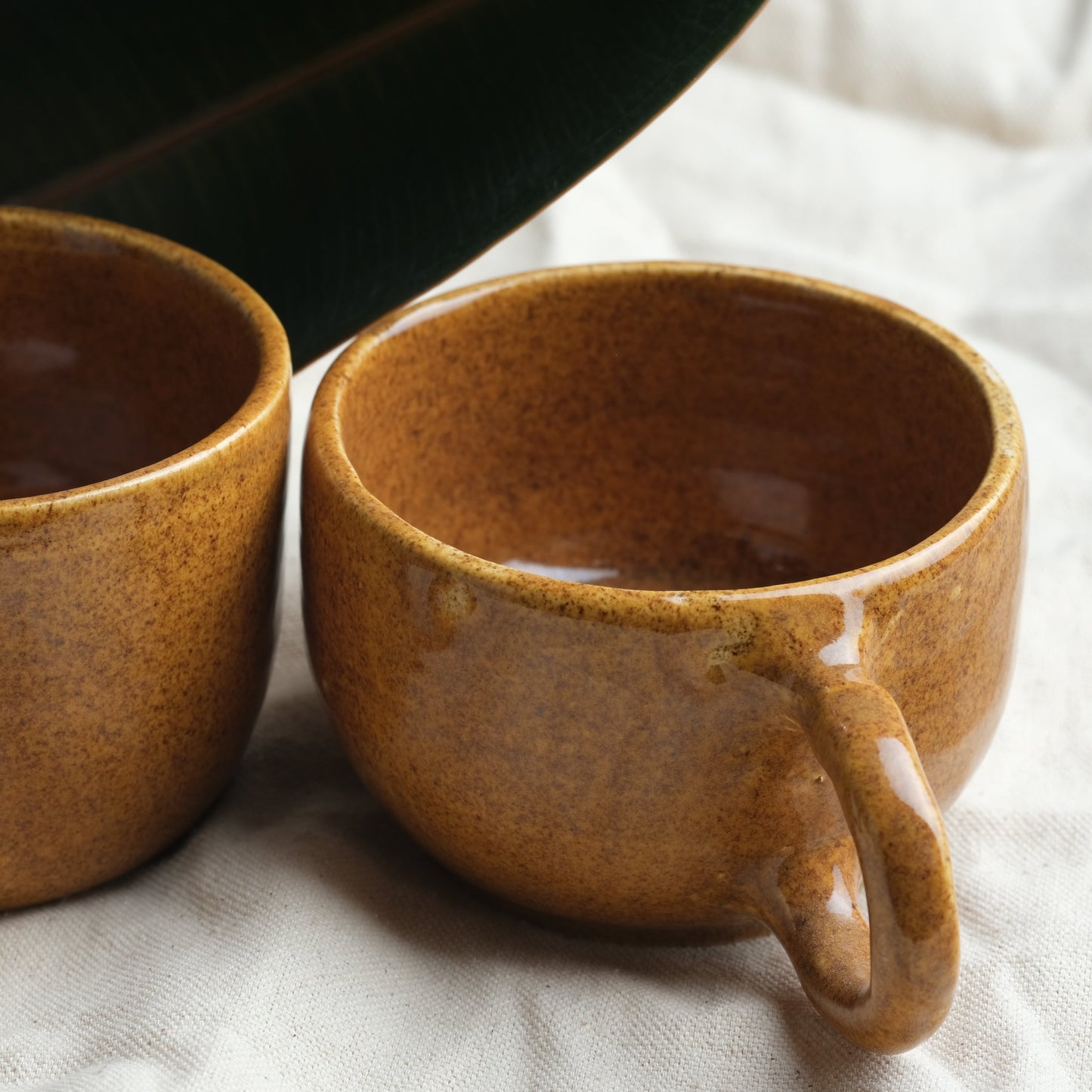 Coffee Mugs - Set of 2 - Mustard Yellow